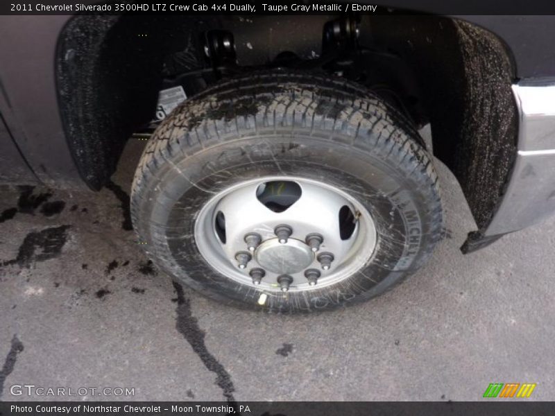 Taupe Gray Metallic / Ebony 2011 Chevrolet Silverado 3500HD LTZ Crew Cab 4x4 Dually