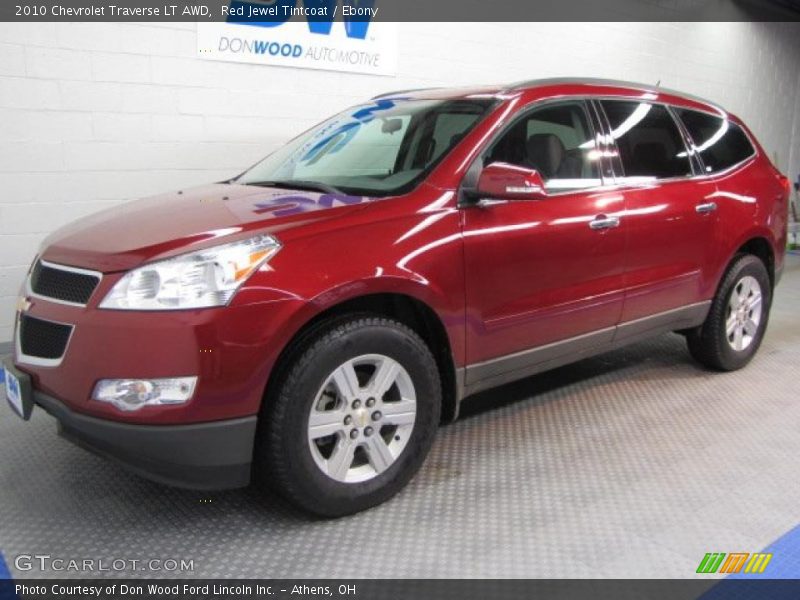 Red Jewel Tintcoat / Ebony 2010 Chevrolet Traverse LT AWD