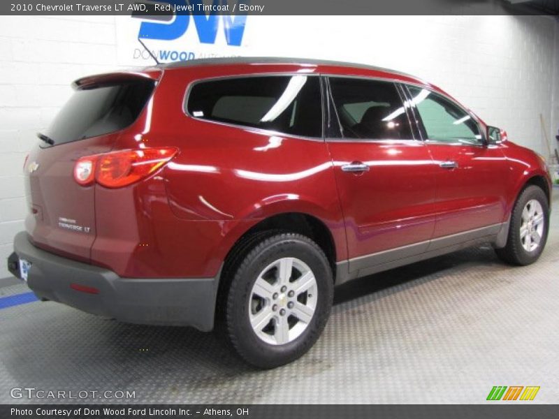 Red Jewel Tintcoat / Ebony 2010 Chevrolet Traverse LT AWD