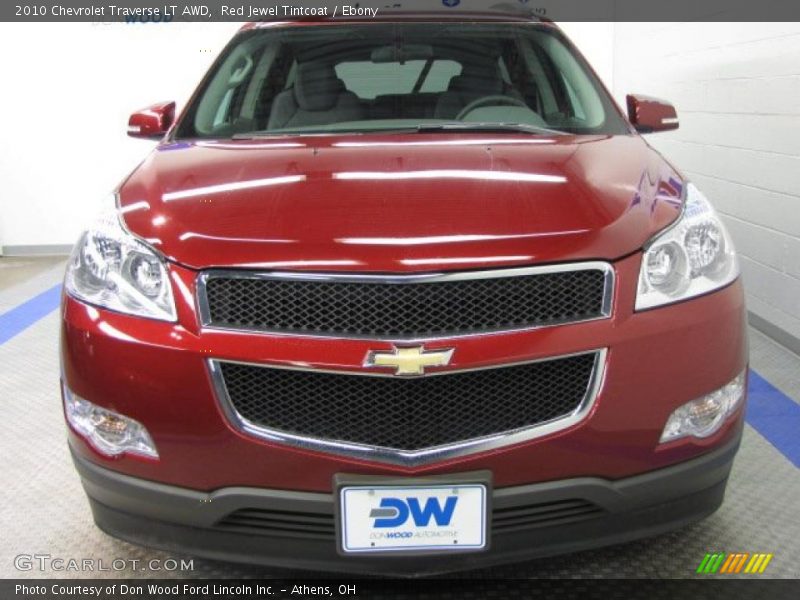 Red Jewel Tintcoat / Ebony 2010 Chevrolet Traverse LT AWD