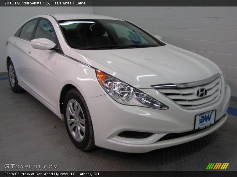 Pearl White / Camel 2011 Hyundai Sonata GLS