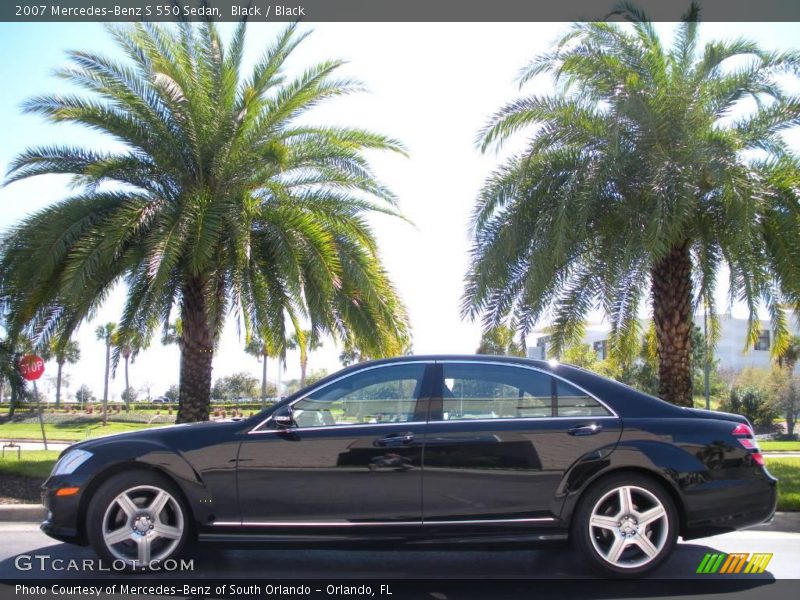 Black / Black 2007 Mercedes-Benz S 550 Sedan