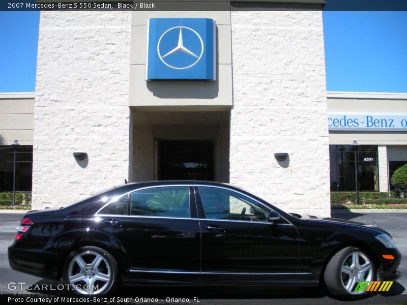Black / Black 2007 Mercedes-Benz S 550 Sedan