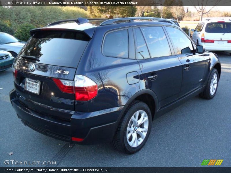 Monaco Blue Metallic / Saddle Brown Nevada Leather 2009 BMW X3 xDrive30i