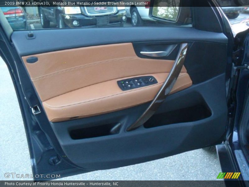 Monaco Blue Metallic / Saddle Brown Nevada Leather 2009 BMW X3 xDrive30i