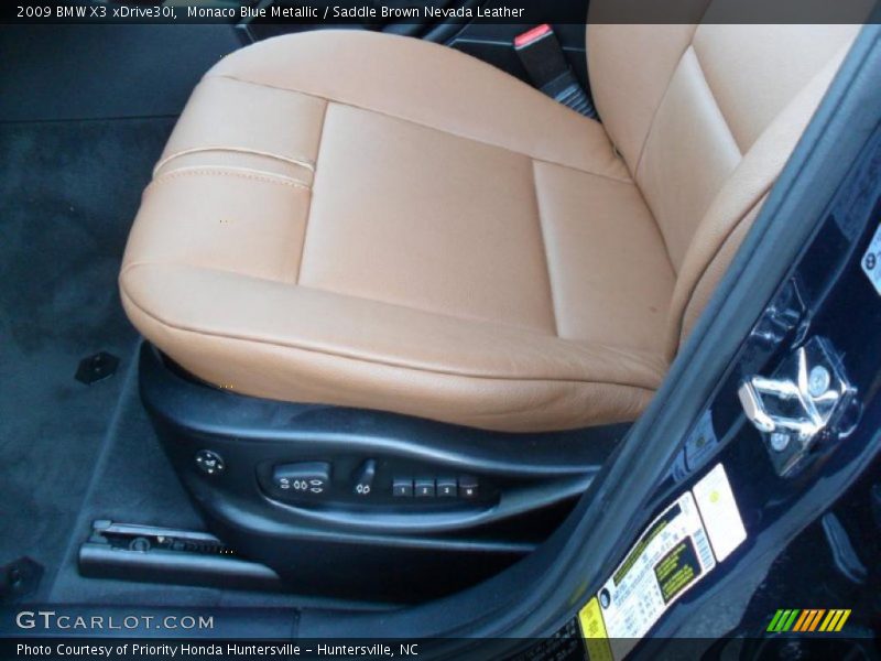 Monaco Blue Metallic / Saddle Brown Nevada Leather 2009 BMW X3 xDrive30i