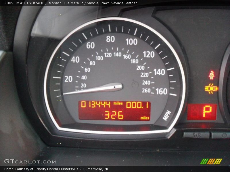 Monaco Blue Metallic / Saddle Brown Nevada Leather 2009 BMW X3 xDrive30i