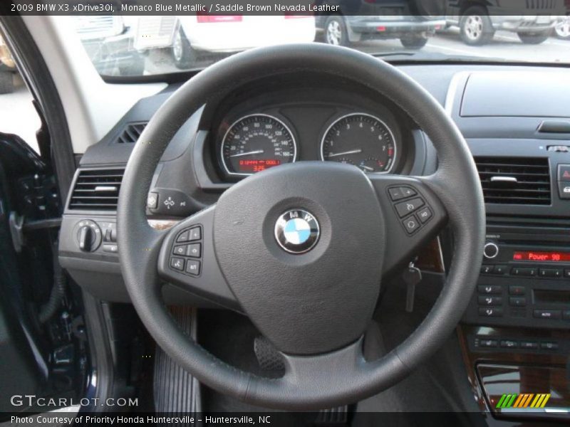 Monaco Blue Metallic / Saddle Brown Nevada Leather 2009 BMW X3 xDrive30i