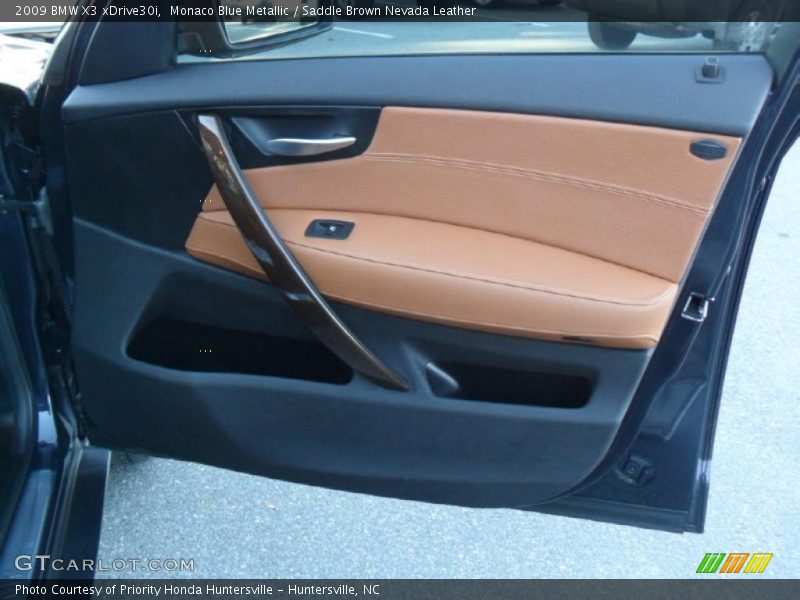 Monaco Blue Metallic / Saddle Brown Nevada Leather 2009 BMW X3 xDrive30i