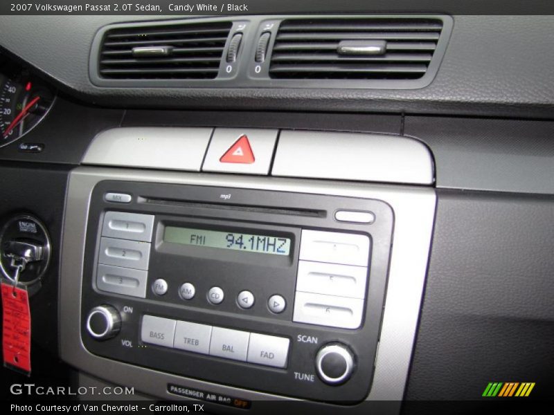 Candy White / Black 2007 Volkswagen Passat 2.0T Sedan