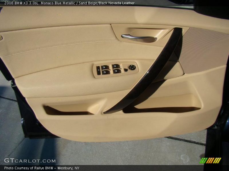 Monaco Blue Metallic / Sand Beige/Black Nevada Leather 2008 BMW X3 3.0si