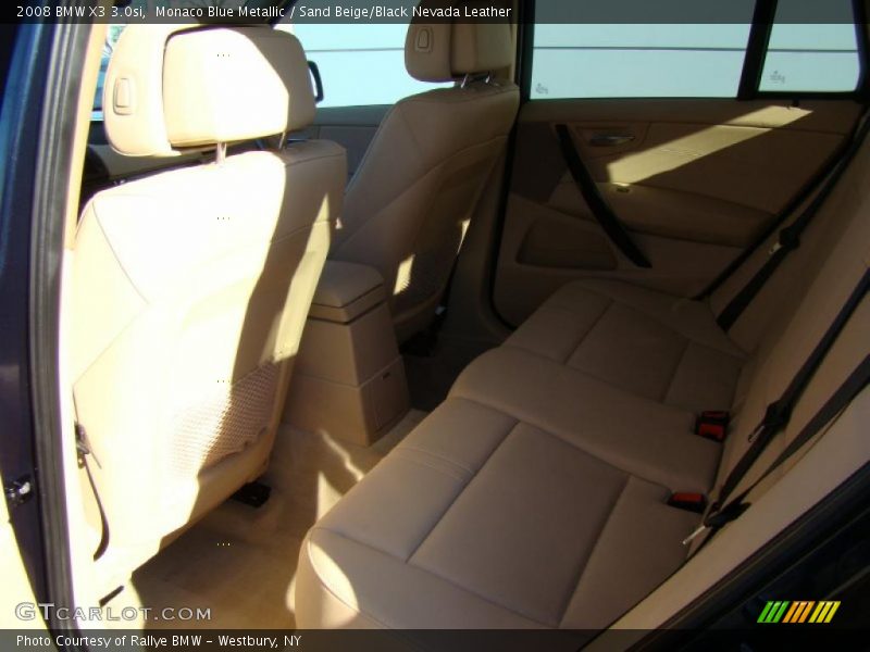 Monaco Blue Metallic / Sand Beige/Black Nevada Leather 2008 BMW X3 3.0si
