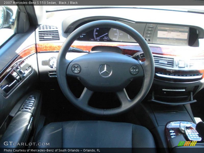 Black / Black 2007 Mercedes-Benz S 550 Sedan