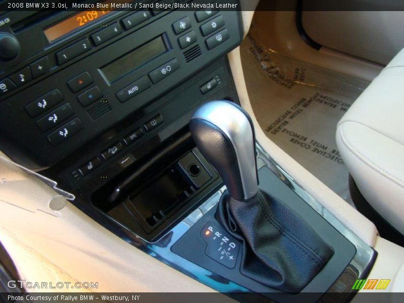Monaco Blue Metallic / Sand Beige/Black Nevada Leather 2008 BMW X3 3.0si
