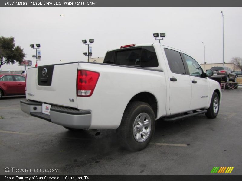 White / Steel Gray 2007 Nissan Titan SE Crew Cab