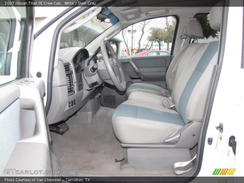 White / Steel Gray 2007 Nissan Titan SE Crew Cab