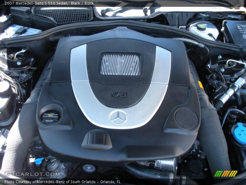 Black / Black 2007 Mercedes-Benz S 550 Sedan