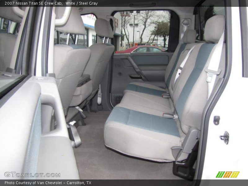White / Steel Gray 2007 Nissan Titan SE Crew Cab