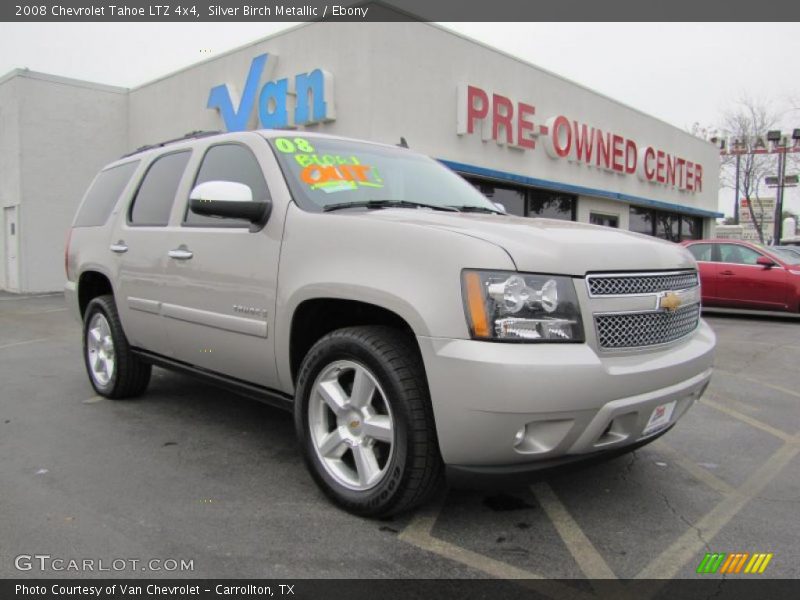 Silver Birch Metallic / Ebony 2008 Chevrolet Tahoe LTZ 4x4