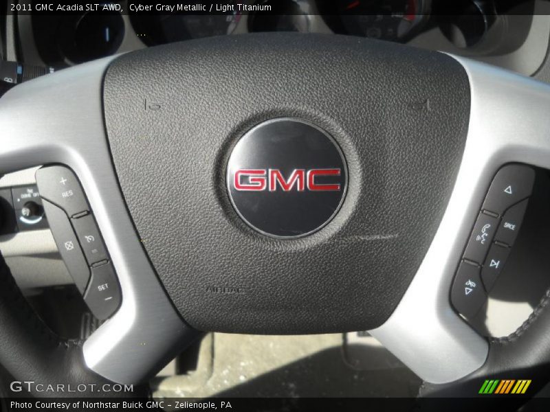 Cyber Gray Metallic / Light Titanium 2011 GMC Acadia SLT AWD