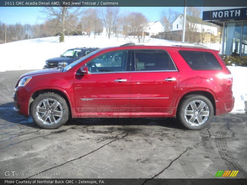 Red Jewel Tintcoat / Cashmere 2011 GMC Acadia Denali AWD