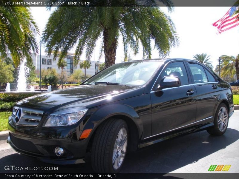 Black / Black 2008 Mercedes-Benz C 350 Sport