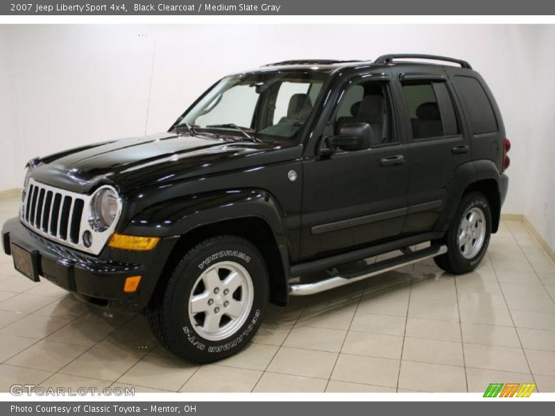 Black Clearcoat / Medium Slate Gray 2007 Jeep Liberty Sport 4x4