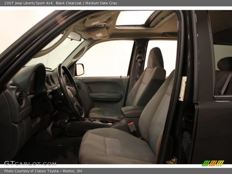 Black Clearcoat / Medium Slate Gray 2007 Jeep Liberty Sport 4x4