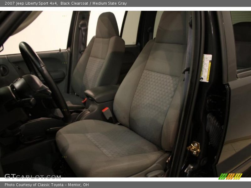 Black Clearcoat / Medium Slate Gray 2007 Jeep Liberty Sport 4x4