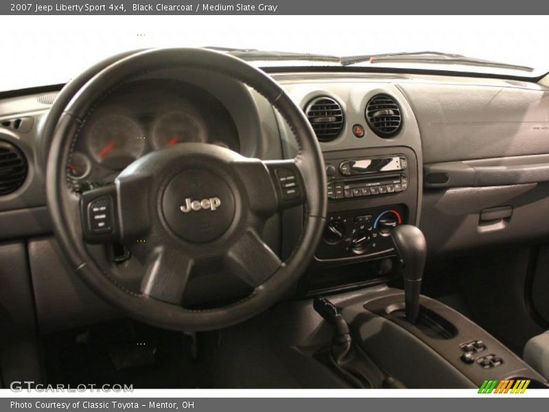 Black Clearcoat / Medium Slate Gray 2007 Jeep Liberty Sport 4x4