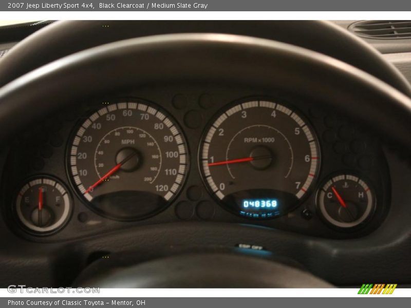 Black Clearcoat / Medium Slate Gray 2007 Jeep Liberty Sport 4x4