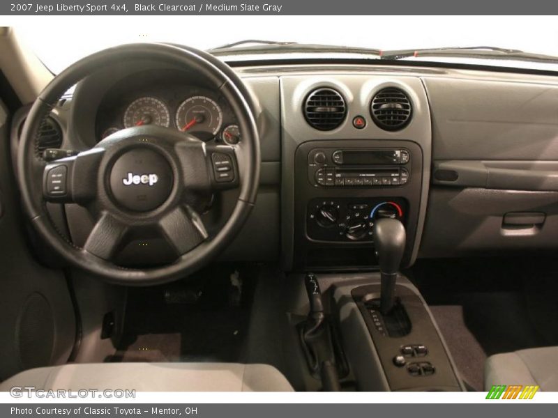 Black Clearcoat / Medium Slate Gray 2007 Jeep Liberty Sport 4x4