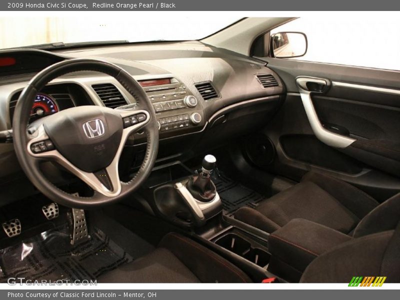 Redline Orange Pearl / Black 2009 Honda Civic Si Coupe