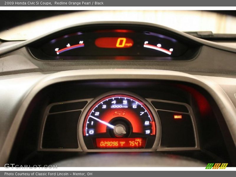Redline Orange Pearl / Black 2009 Honda Civic Si Coupe