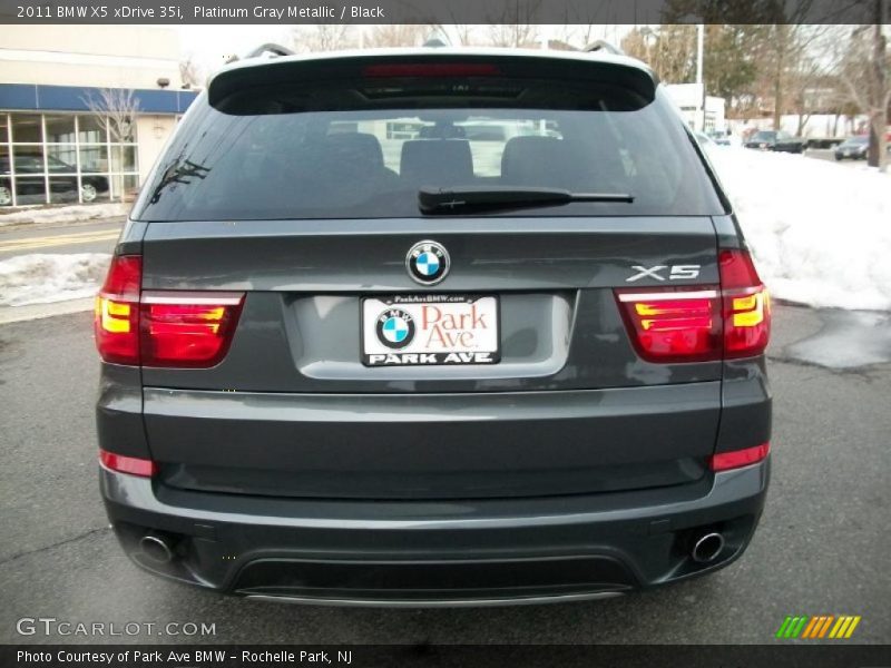 Platinum Gray Metallic / Black 2011 BMW X5 xDrive 35i