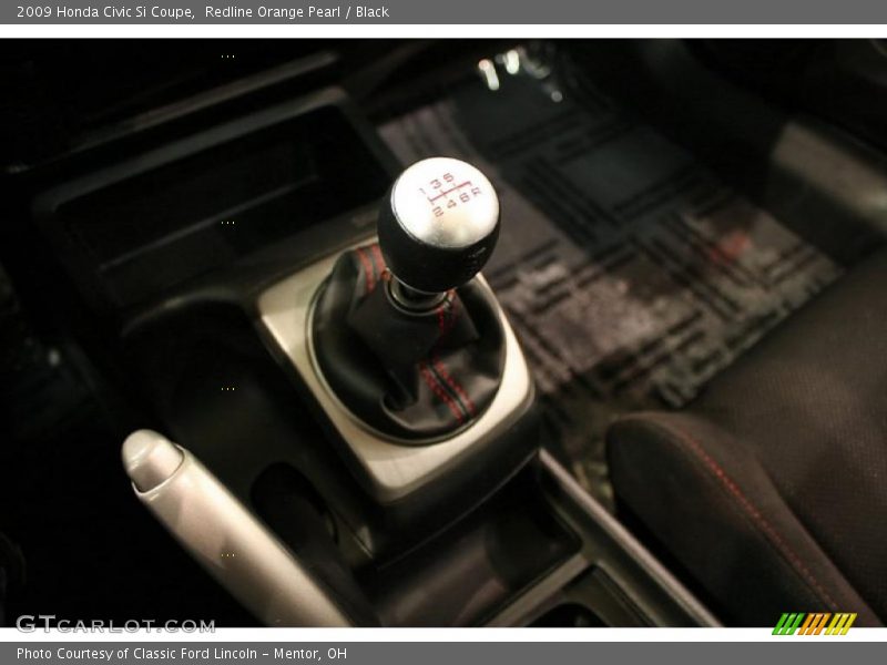 Redline Orange Pearl / Black 2009 Honda Civic Si Coupe