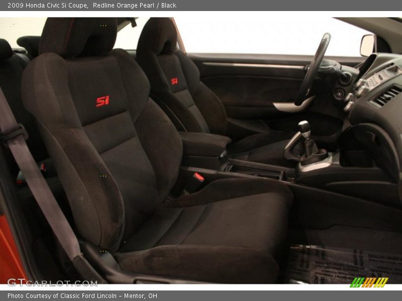 Redline Orange Pearl / Black 2009 Honda Civic Si Coupe