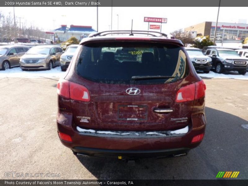 Dark Cherry / Black 2009 Hyundai Santa Fe SE 4WD