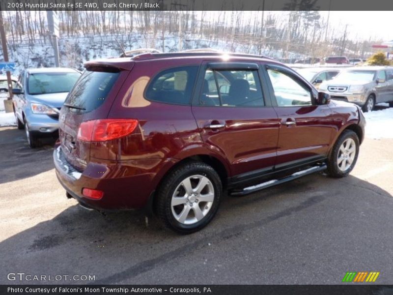 Dark Cherry / Black 2009 Hyundai Santa Fe SE 4WD