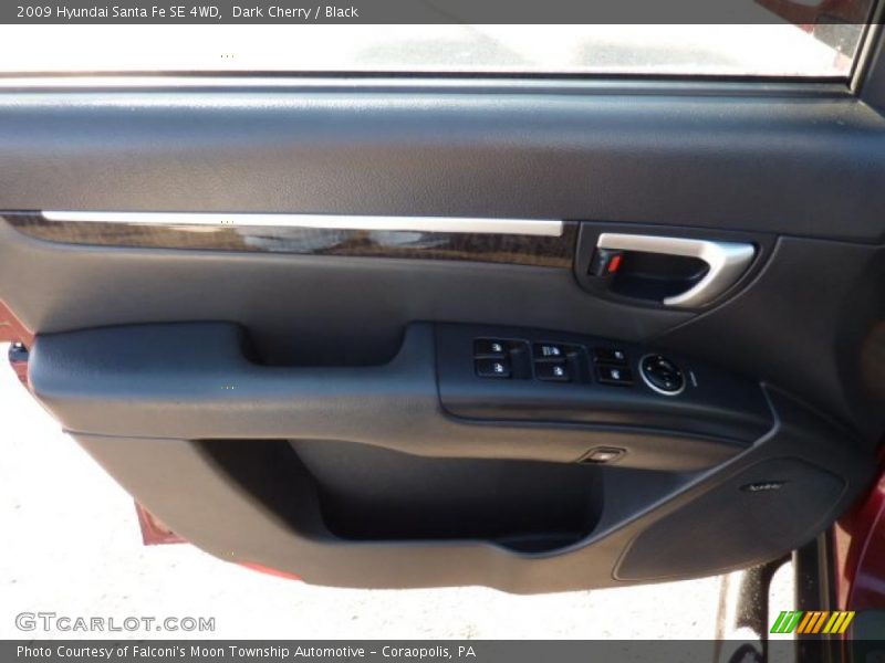 Dark Cherry / Black 2009 Hyundai Santa Fe SE 4WD
