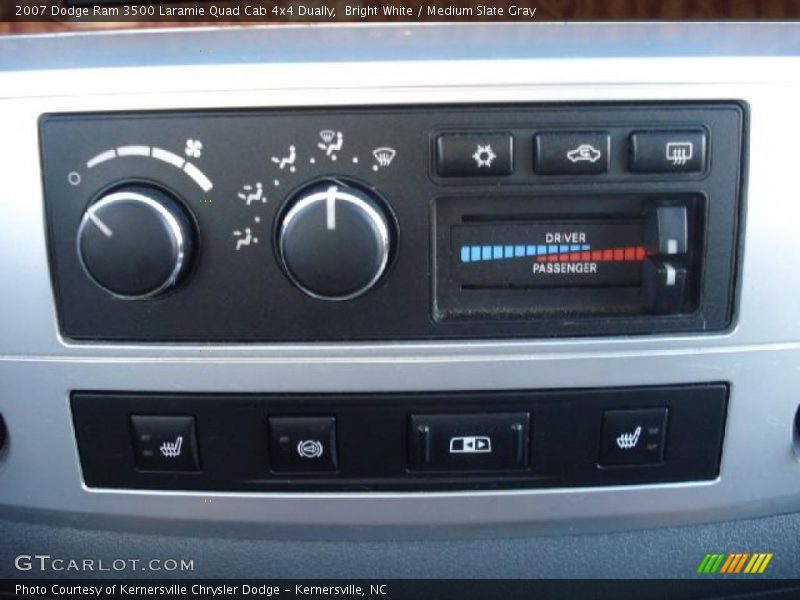 Bright White / Medium Slate Gray 2007 Dodge Ram 3500 Laramie Quad Cab 4x4 Dually