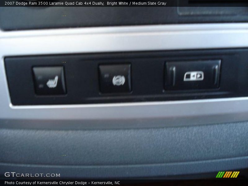 Bright White / Medium Slate Gray 2007 Dodge Ram 3500 Laramie Quad Cab 4x4 Dually