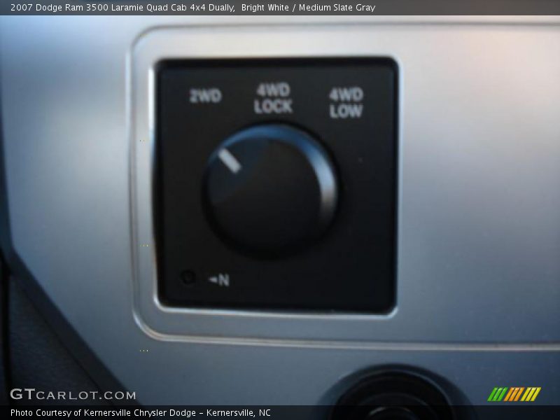 Bright White / Medium Slate Gray 2007 Dodge Ram 3500 Laramie Quad Cab 4x4 Dually
