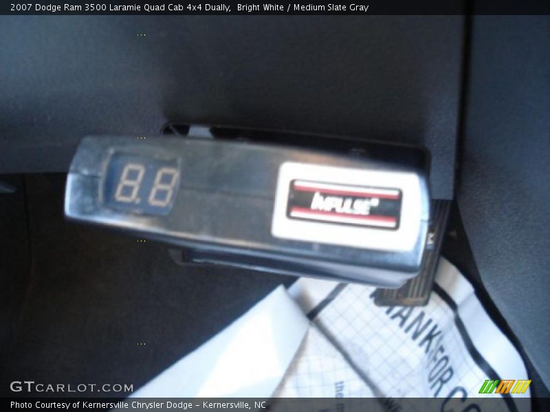 Bright White / Medium Slate Gray 2007 Dodge Ram 3500 Laramie Quad Cab 4x4 Dually