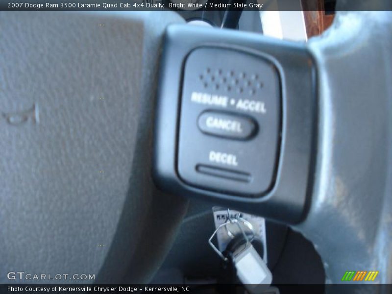 Bright White / Medium Slate Gray 2007 Dodge Ram 3500 Laramie Quad Cab 4x4 Dually