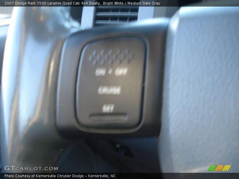 Bright White / Medium Slate Gray 2007 Dodge Ram 3500 Laramie Quad Cab 4x4 Dually