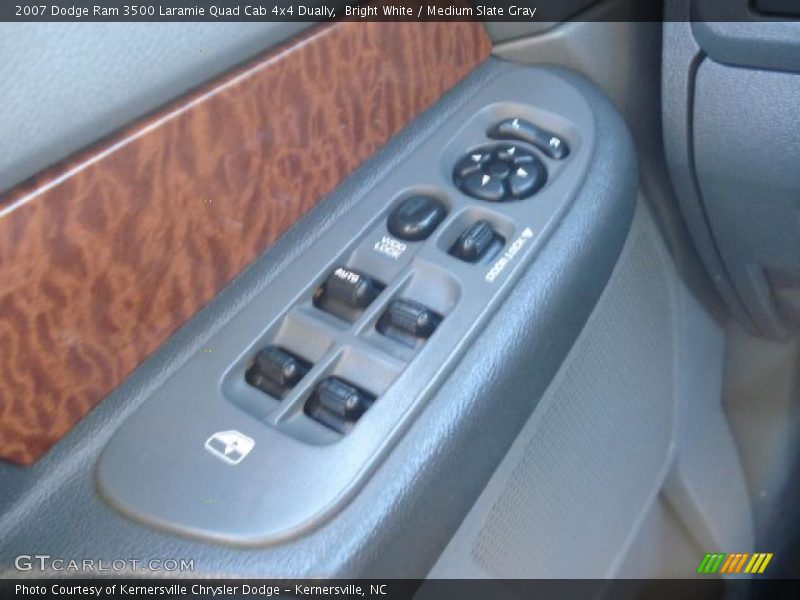 Bright White / Medium Slate Gray 2007 Dodge Ram 3500 Laramie Quad Cab 4x4 Dually