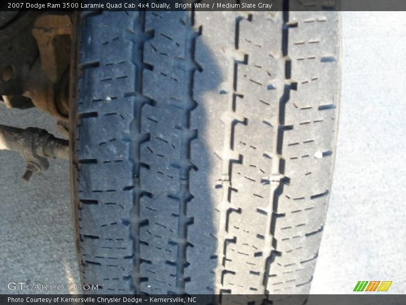 Bright White / Medium Slate Gray 2007 Dodge Ram 3500 Laramie Quad Cab 4x4 Dually