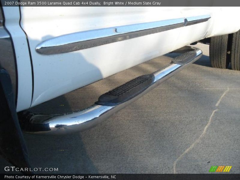 Bright White / Medium Slate Gray 2007 Dodge Ram 3500 Laramie Quad Cab 4x4 Dually