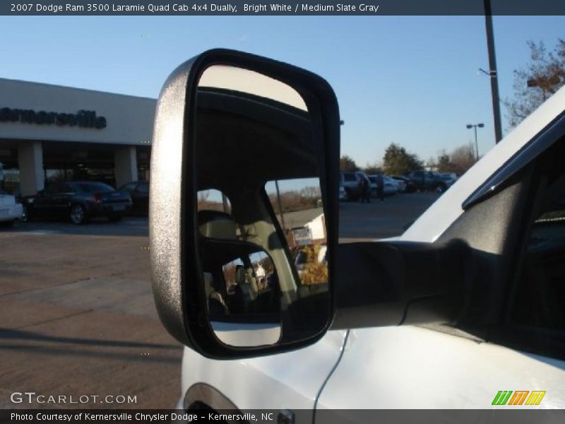 Bright White / Medium Slate Gray 2007 Dodge Ram 3500 Laramie Quad Cab 4x4 Dually